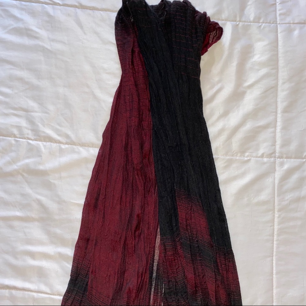 Black and Burgundy Scarf